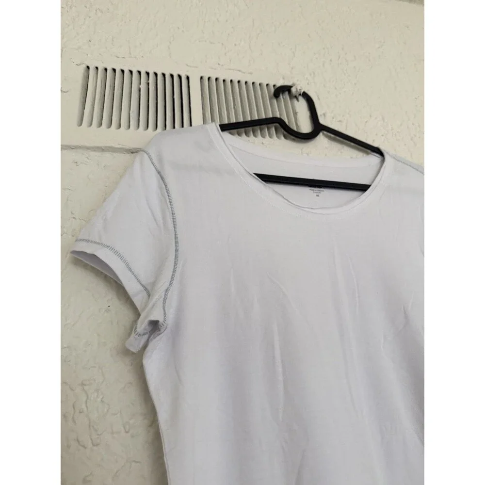 Alo Yoga White Short Sleeve T-Shirt Crewneck Top New Size M